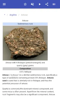 Sedimentary rocks android App screenshot 7